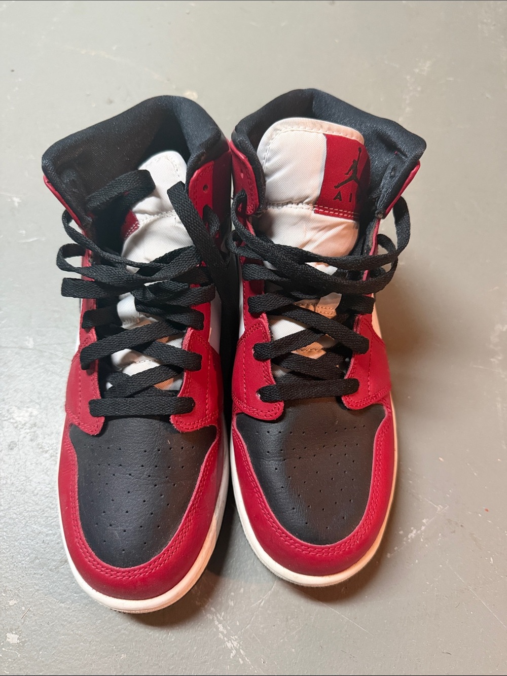 Jordan Kids High-Top Sneakers - Black, Red & White